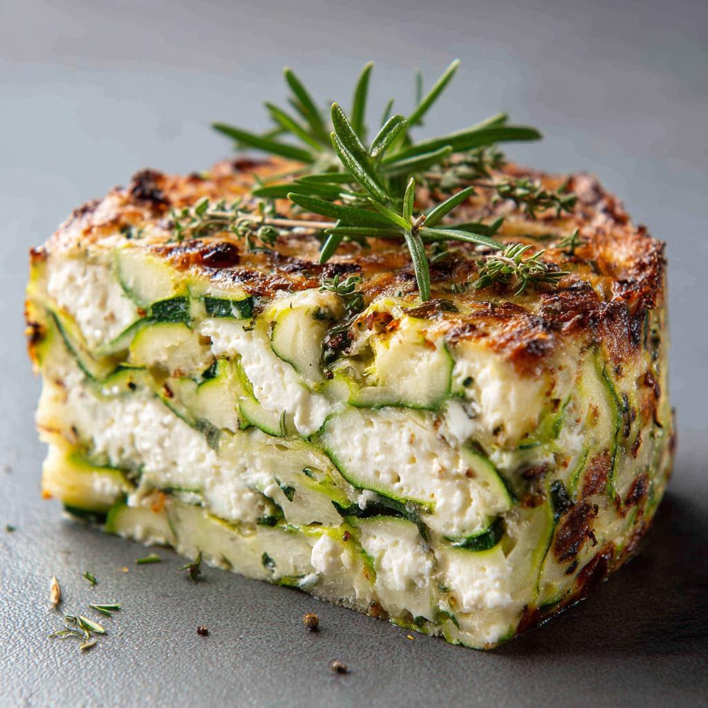 Gâteau Invisible Salé au Fromage de Chèvre et Courgette