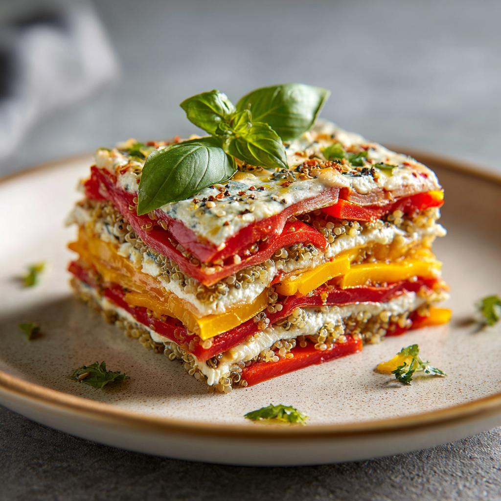 Lasagne Froide aux Poivrons et Quinoa