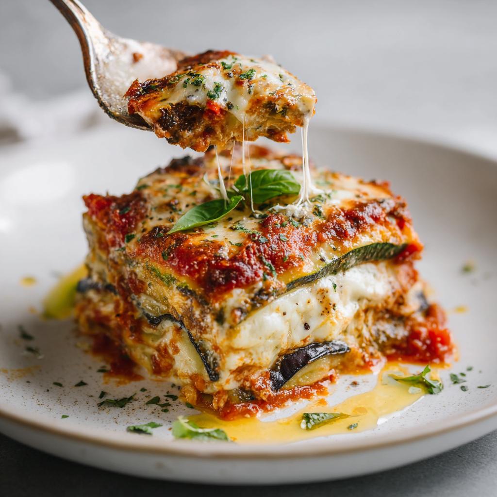Lasagne d'Aubergine et de Courgette à la Ricotta