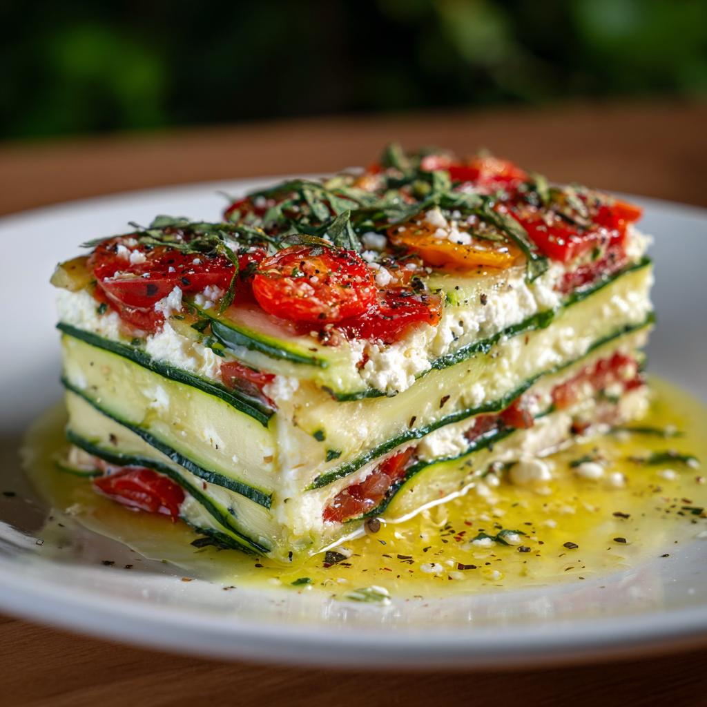 Lasagne de Concombre au Fromage de Chèvre