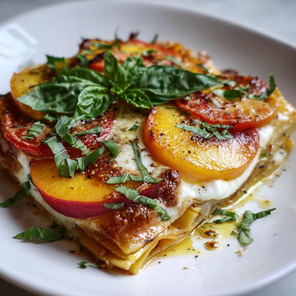 Lasagne de Nectarines et Tomates avec Burrata - detail 1