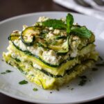 Lasagne froide aux courgettes, feta et menthe