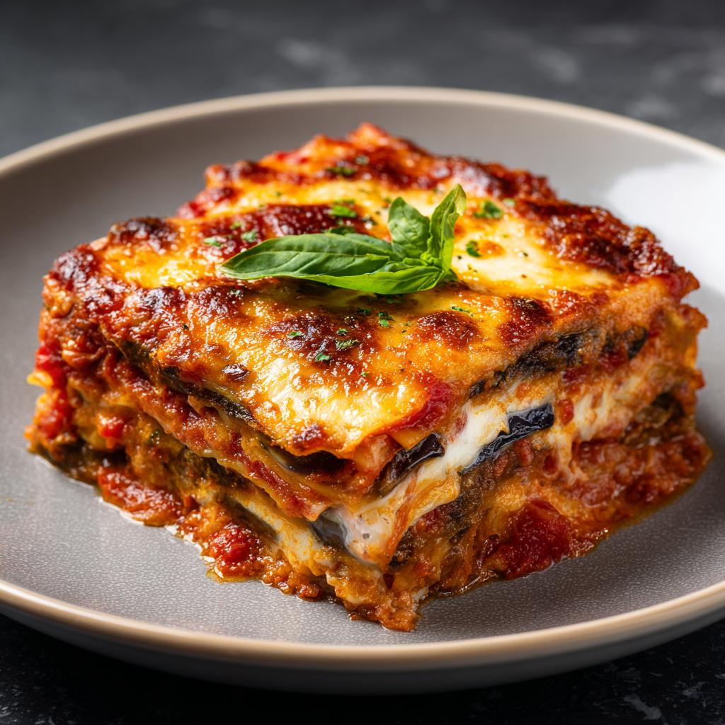 Lasagne froide d'aubergine et ricotta
