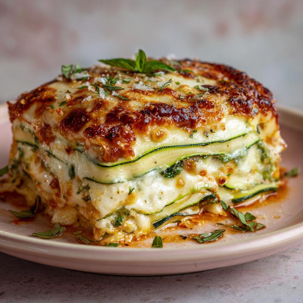 Lasagne légère aux courgettes, ricotta et basilic - detail 1
