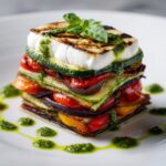 Millefeuille de Légumes Grillés avec Burrata et Pesto