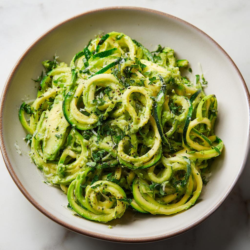 Nouilles de Courgette à l'Avocat