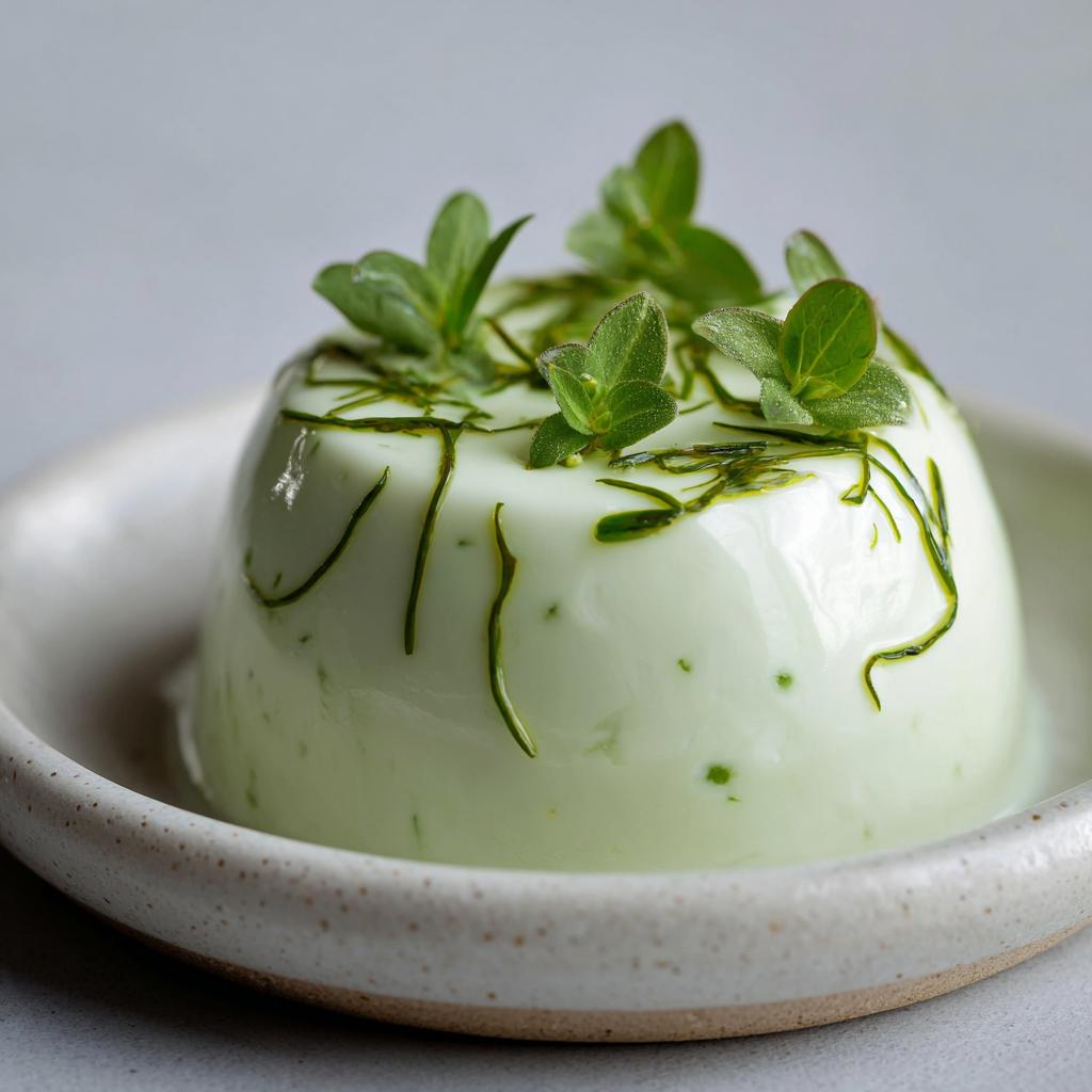 Panna Cotta Salée au Concombre et à l'estragon