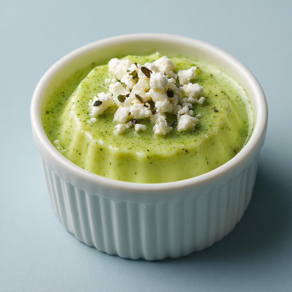 Panna Cotta Salée aux Courgettes, Basilic et Feta