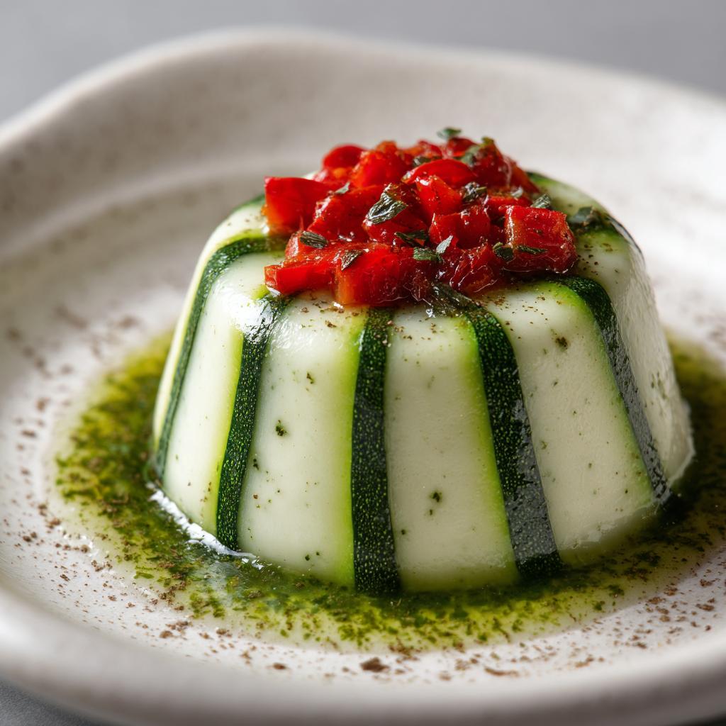 Panna Cotta Salée aux Courgettes et Fromage de Chèvre