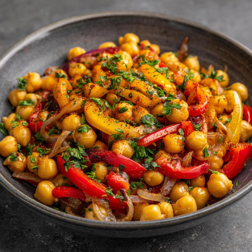Poêlée de Pois Chiches au Paprika Fumé