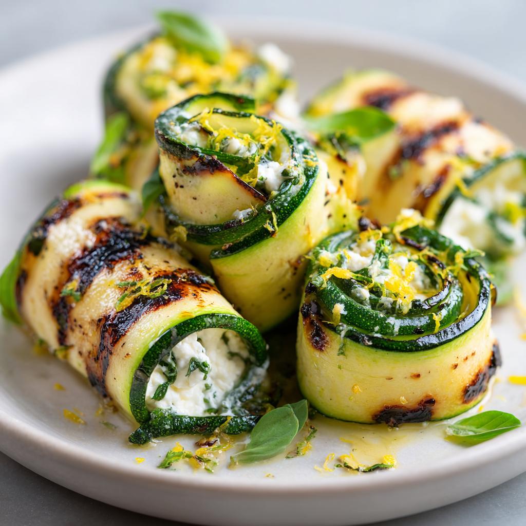 Rouleaux de Courgettes Grillées à la Ricotta et au Citron - detail 1
