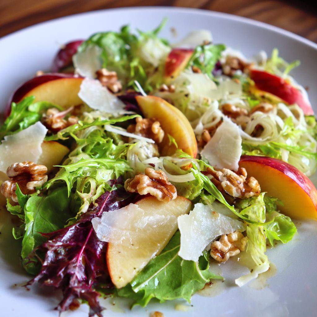 Salade Croquante de Fenouil, Nectarines et Parmesan