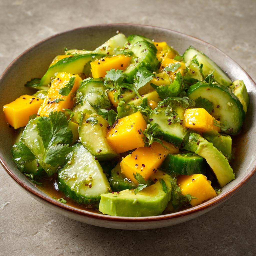 Salade Exotique de Concombre, Mangue et Avocat - detail 1