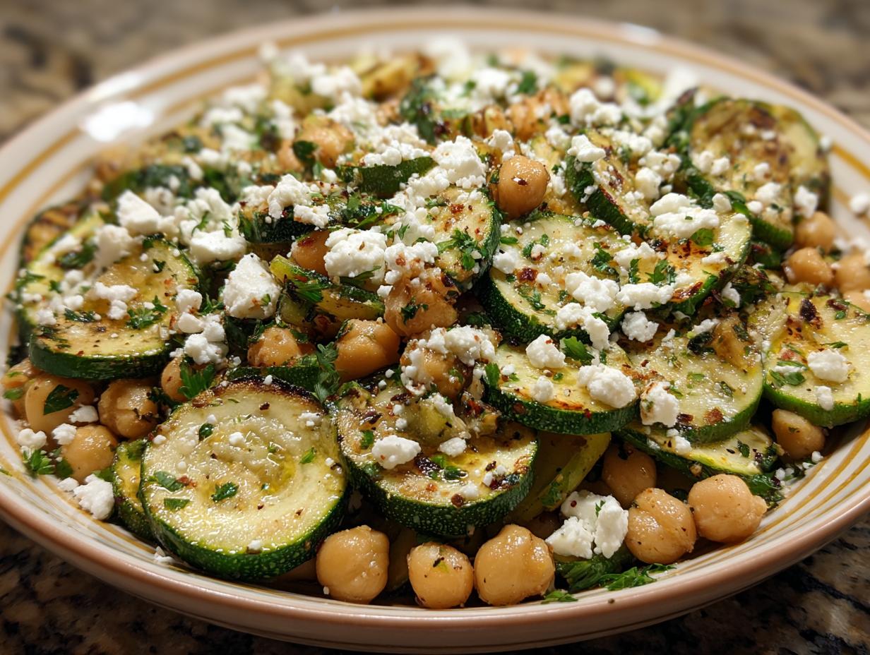 Salade Tiède de Pois Chiches, Courgettes et Feta - detail 1