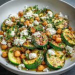 Salade Tiède de Pois Chiches, Courgettes et Feta