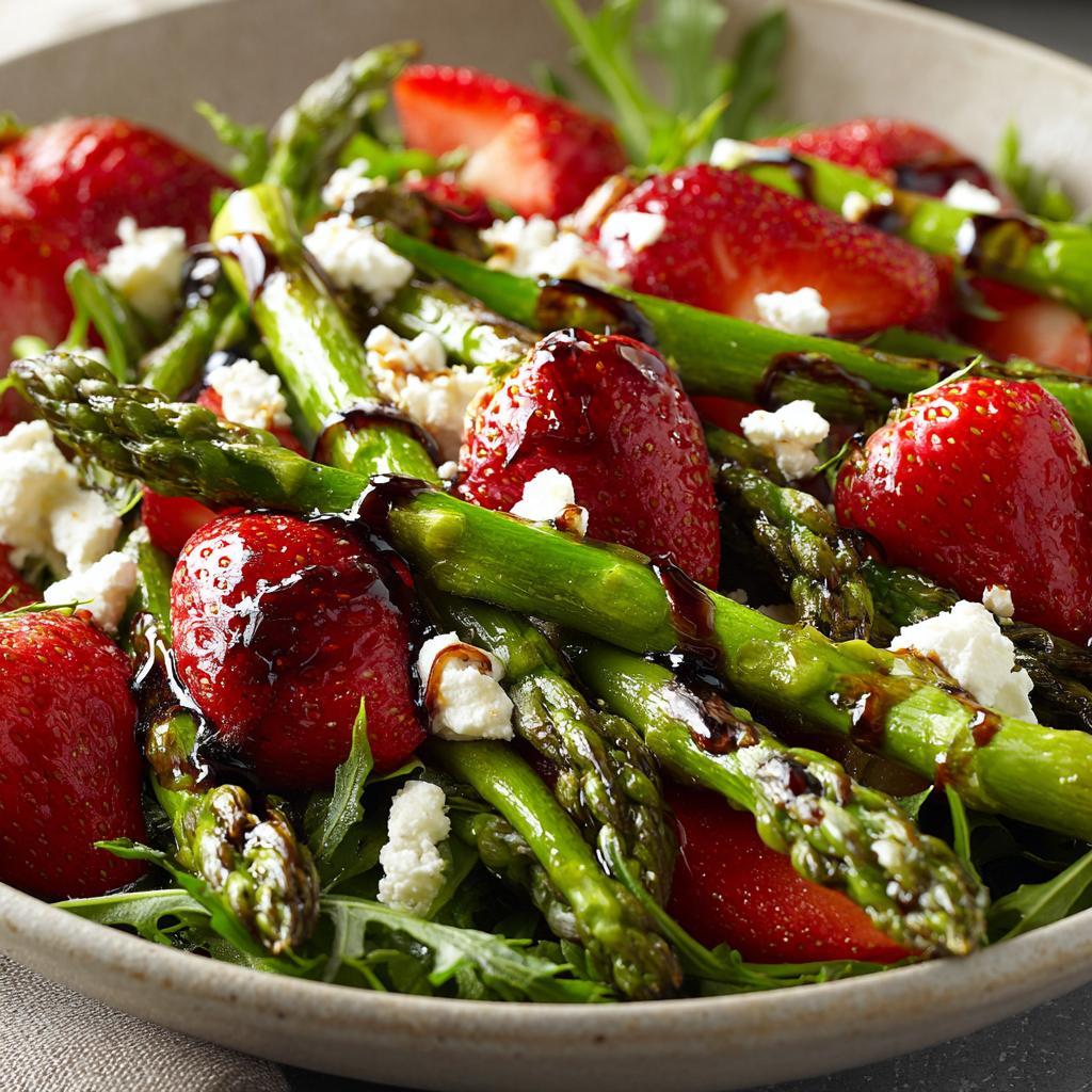 Salade de Fraises et Asperges Vertes