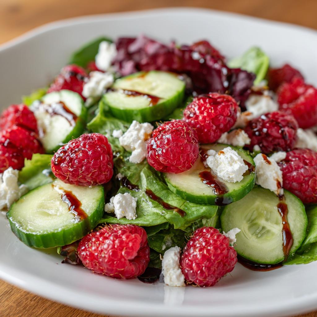 Salade de Framboises, Concombre et Fromage de Chèvre - detail 1