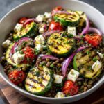 Salade de Lentilles aux Courgettes Grillées et Feta