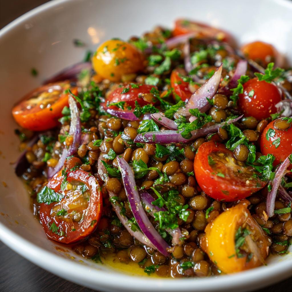 Salade de Lentilles aux Tomates Cerises et Citron Vert