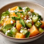 Salade de Melon, Concombre et Feta