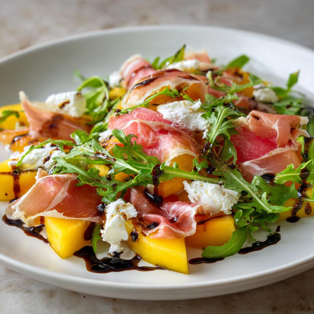 Salade de Melon, Prosciutto et Fromage de Chèvre Frais - detail 1