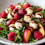 Salade de Nectarines, Framboises et Mozzarella