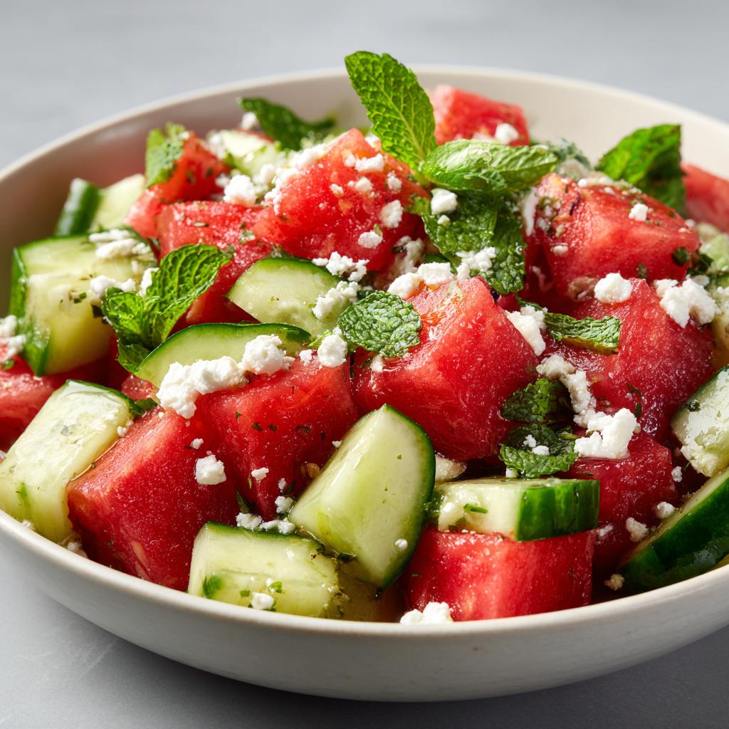 Salade de Pastèque, Concombre, Feta et Menthe - detail 1