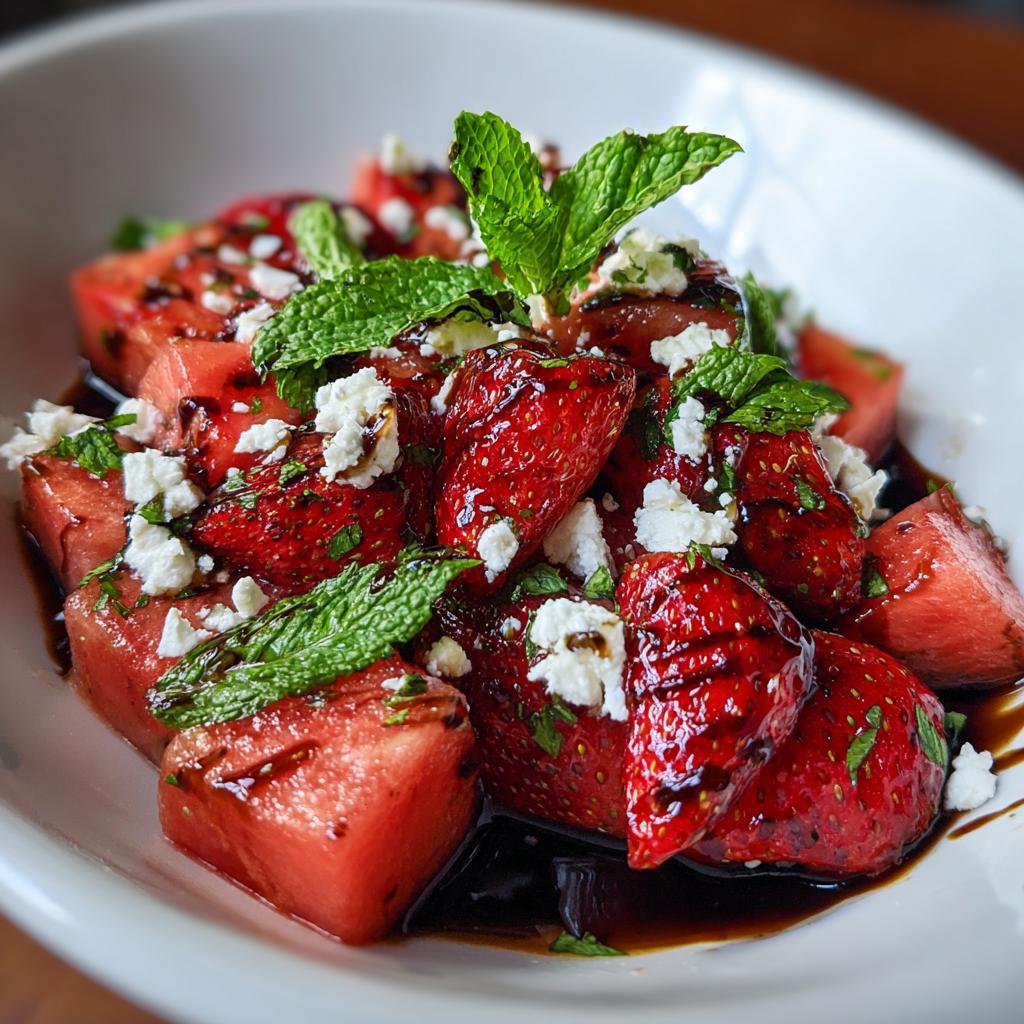 Salade de Pastèque, Fraises et Feta - detail 1