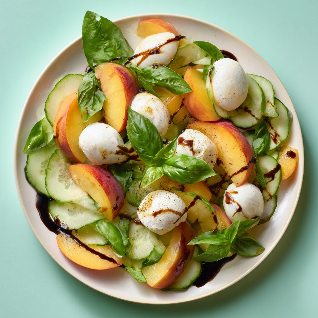 Salade de Pêches, Concombres et Mozzarella - detail 1