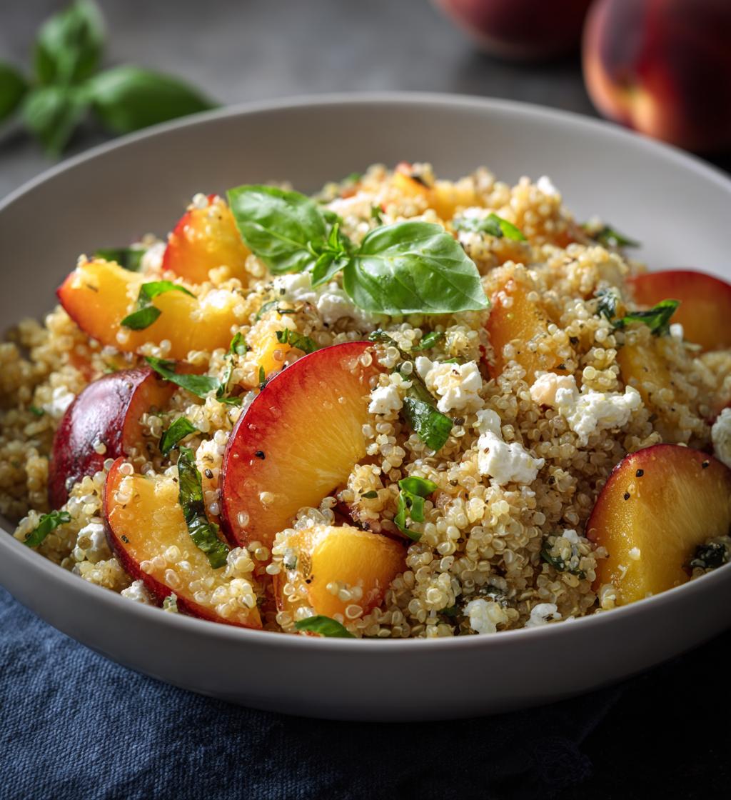 Salade de Quinoa, Pêches, Basilic et Feta - detail 1