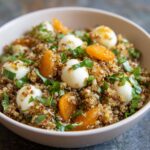 Salade de Quinoa aux Abricots avec Mozzarella et Basilic