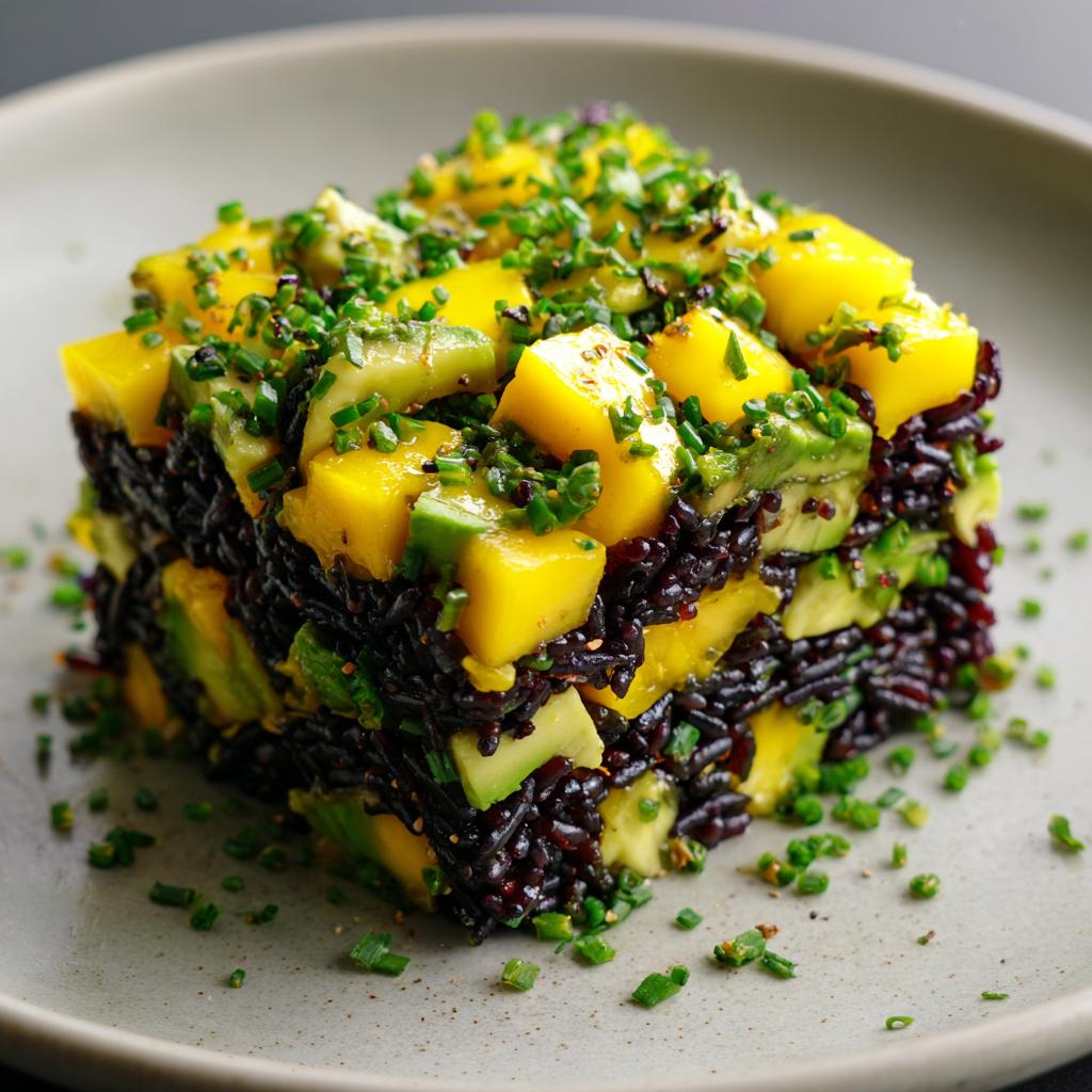 Salade de Riz Noir avec Mangue, Avocat et Ciboulette - detail 1