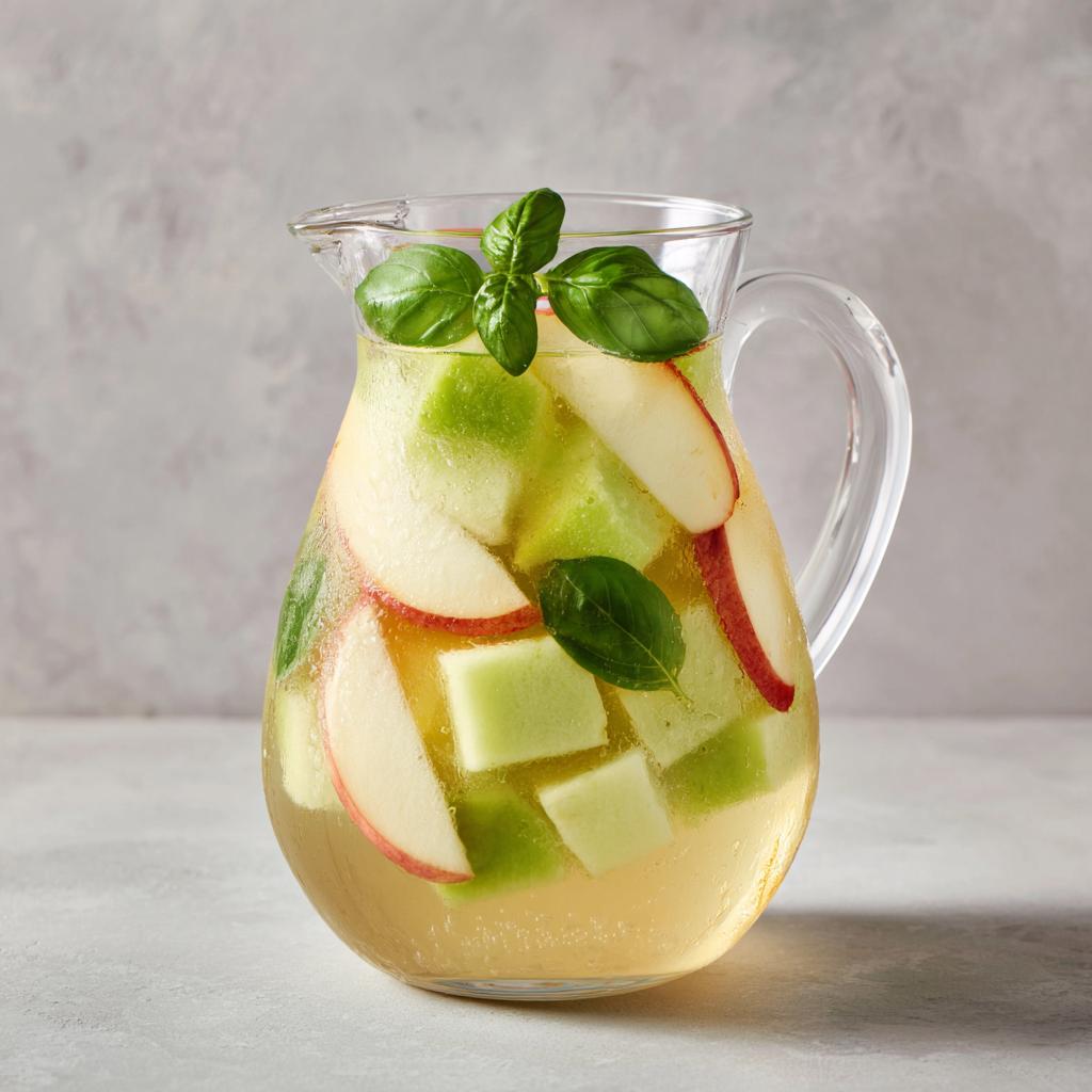 Sangria Blanche Melon Pêche et Basilic