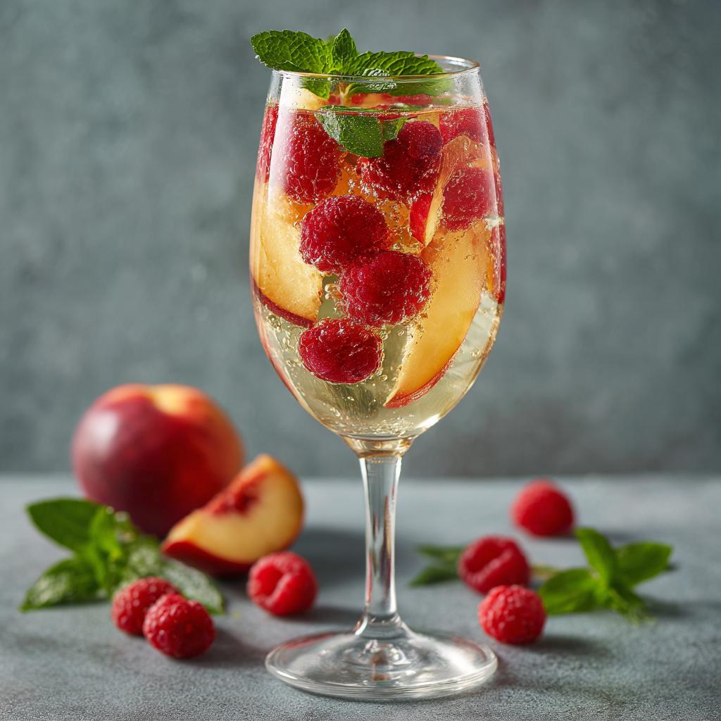 Sangria Blanche aux Nectarines et Framboises