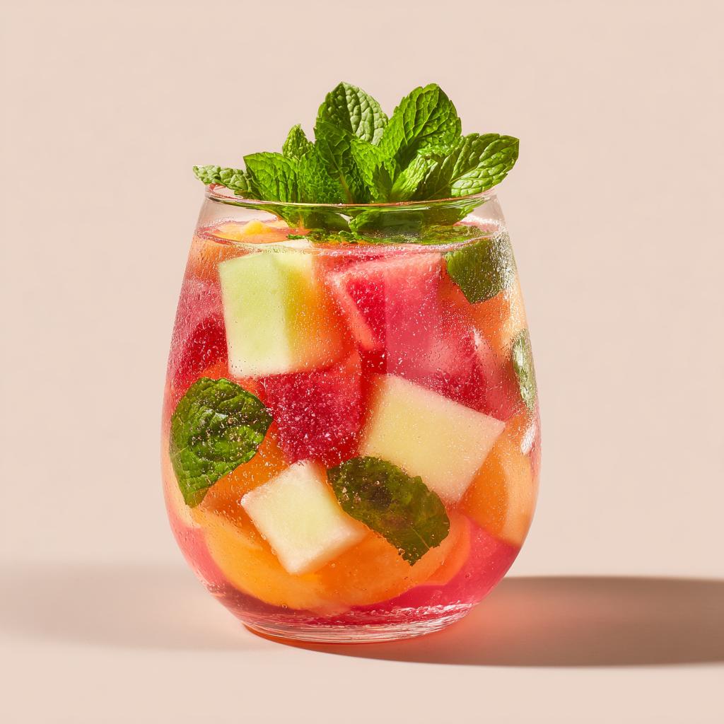 Sangria Rosé avec Melon, Galia et Abricot