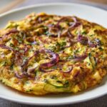 Scarpaccia aux Courgettes et Oignons Rouges