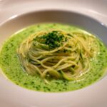 Spaghetti Velouté à la Crème de Courgette
