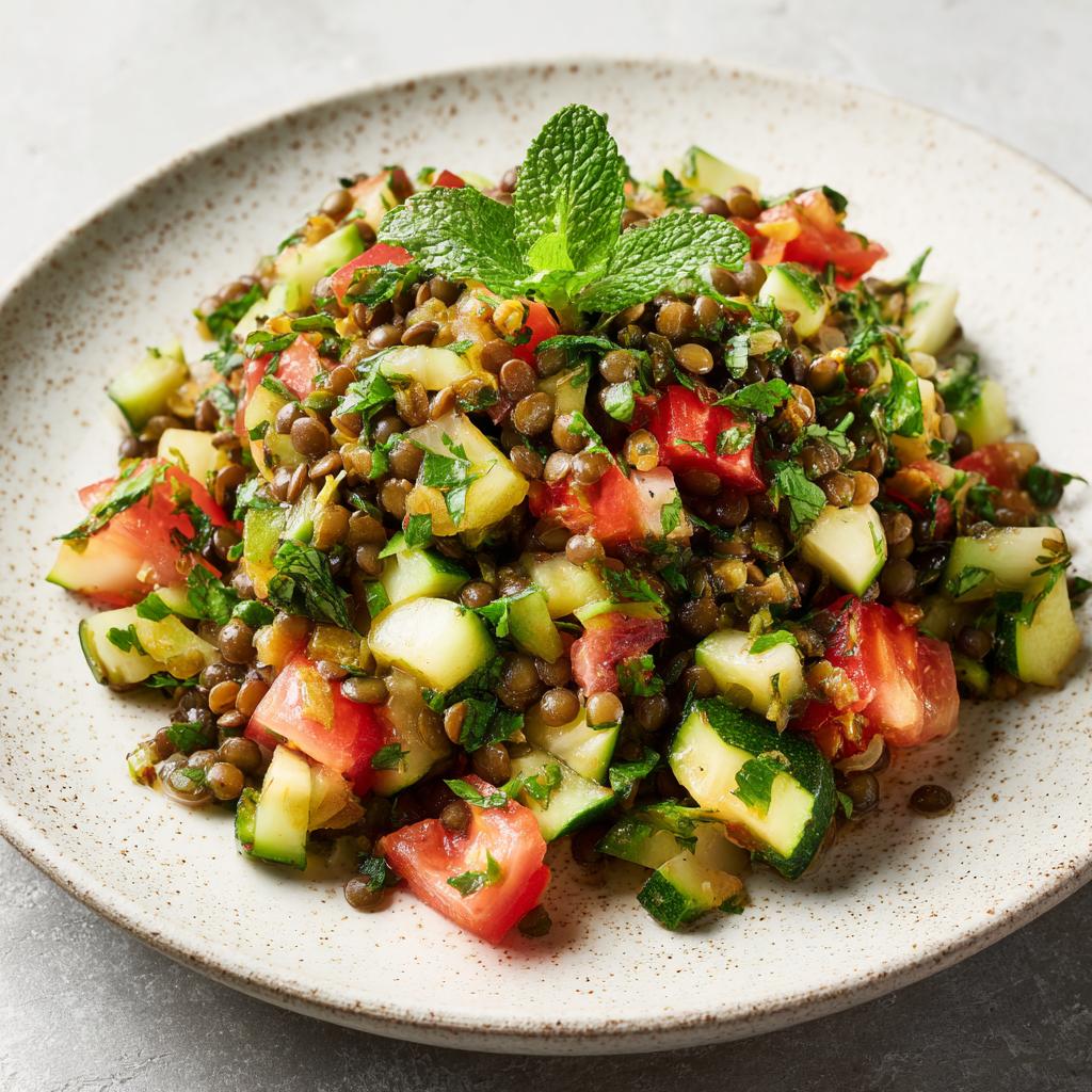 Tabbouleh de Lentilles Vertes et Courgettes