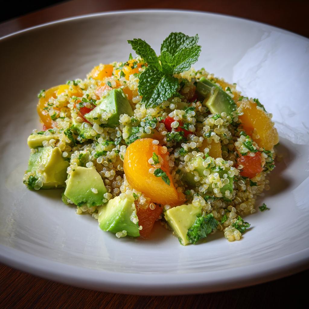 Tabbouleh de Quinoa avec Avocat et Abricot