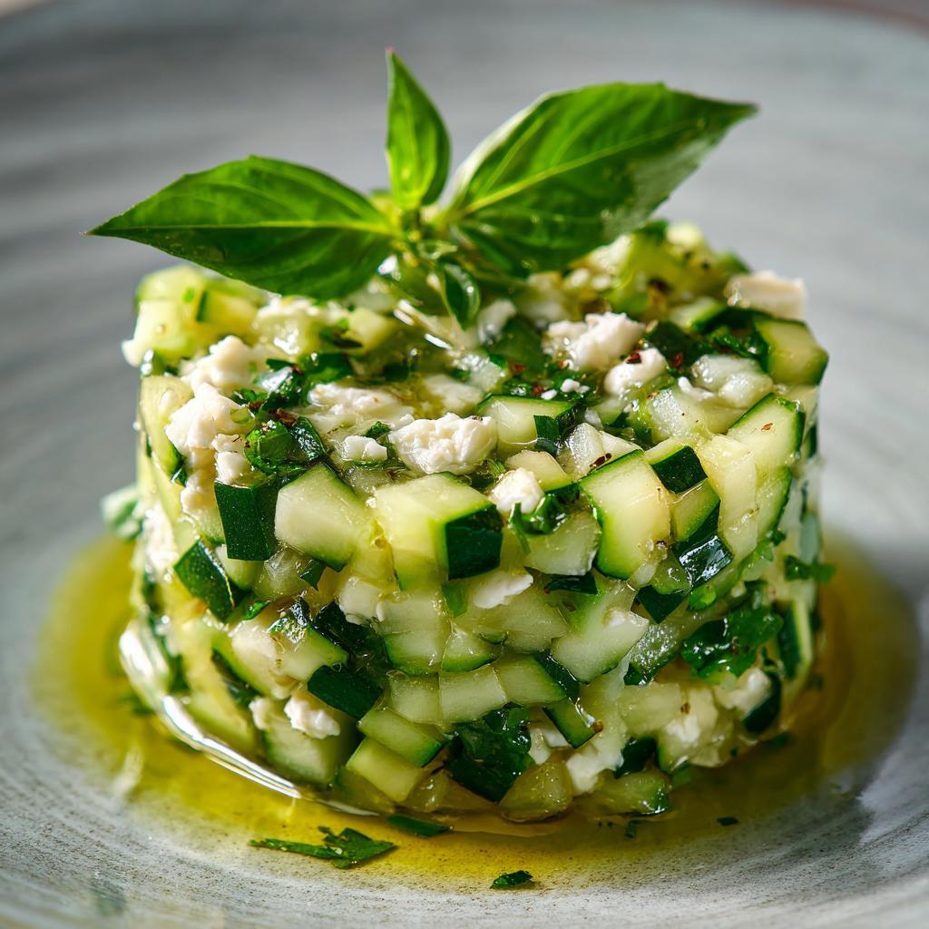 Tartare de Courgettes, Feta et Basilic - detail 1
