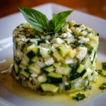 Tartare de Courgettes, Feta et Basilic