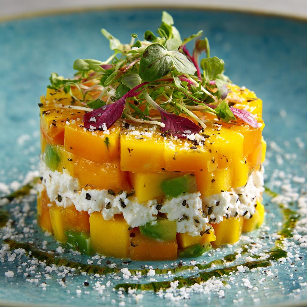 Tartare de Mangue, Avocat et Fromage de Chèvre