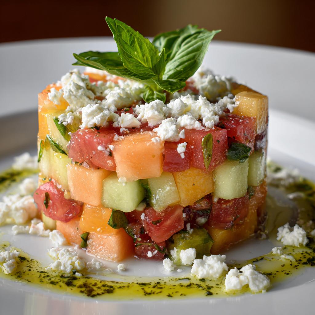 Tartare de Melon et Tomates