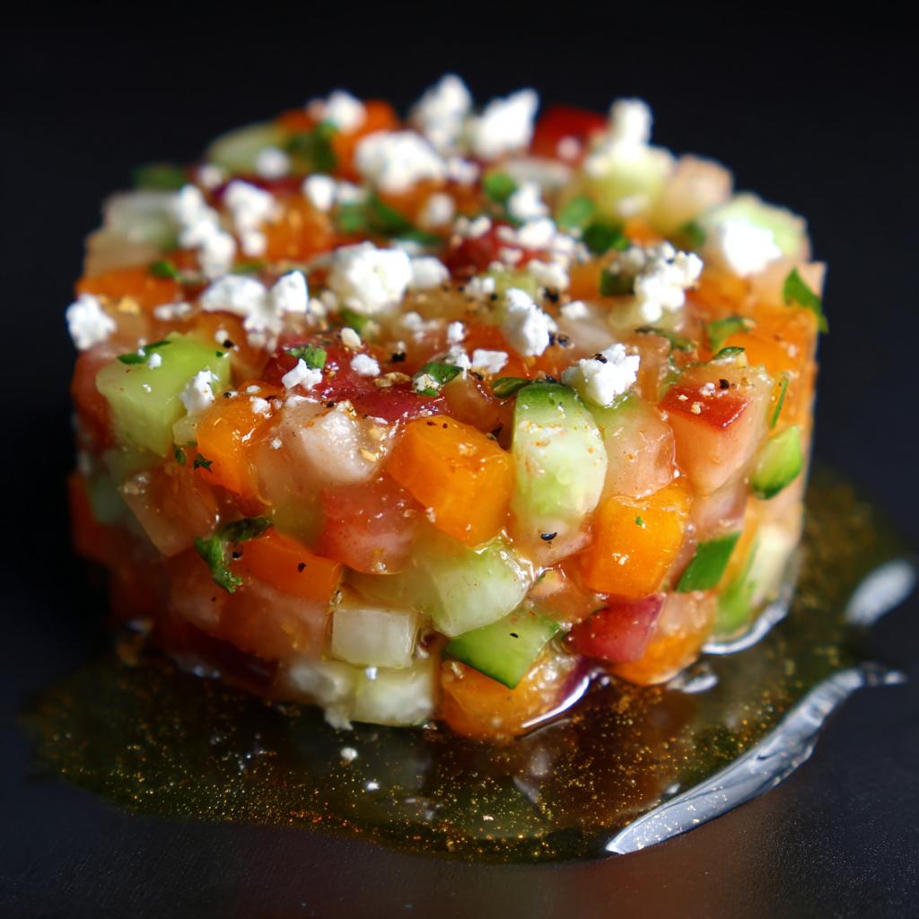 Tartare de Nectarines et Concombres - detail 1
