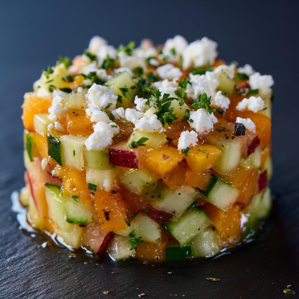 Tartare de Nectarines et Concombres