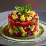 Tartare de Tomate, Ananas, Avocat et Basilic