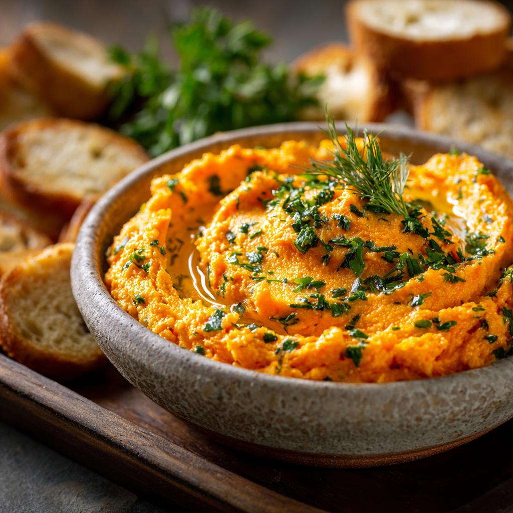 Tartinade de Carottes et Fromage Frais aux Herbes