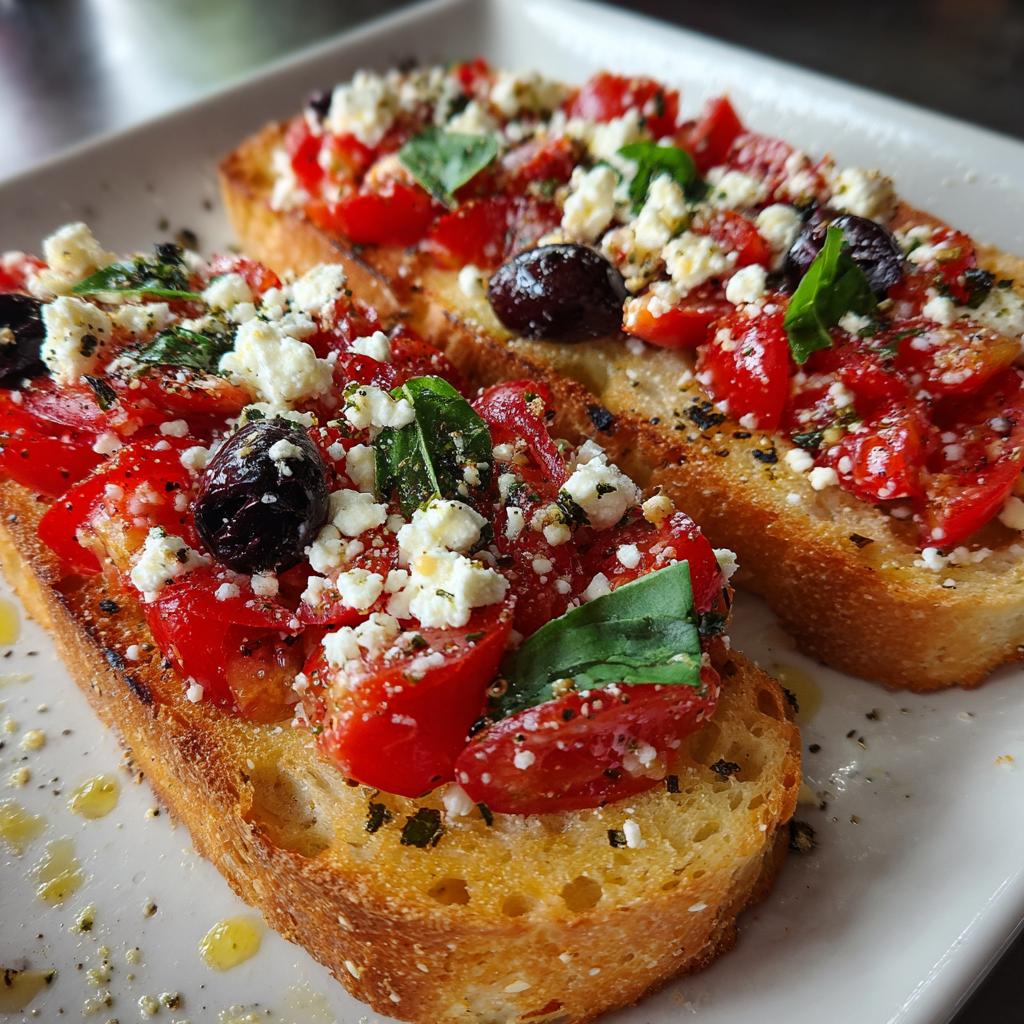 Tartine Méditerranéenne avec Tomates, Feta et Olives - detail 1