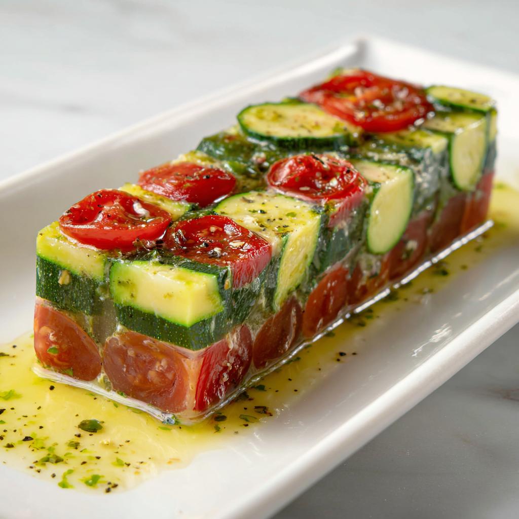 Terrine de Courgettes, Fromage de Chèvre et Tomates - detail 1