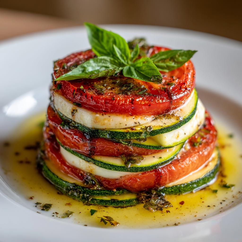 Tian de Courgettes, Tomates et Mozzarella